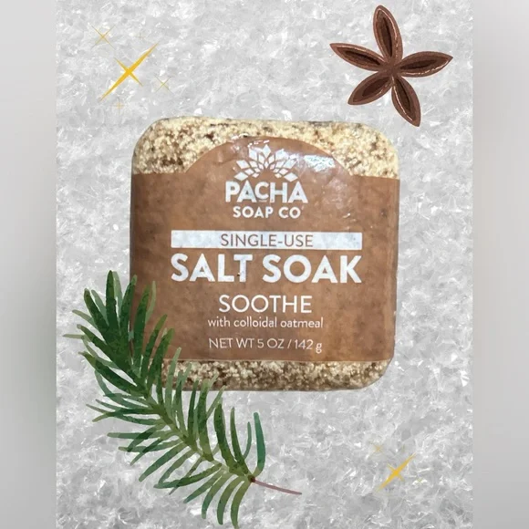 🔆 3/$10 Pacha Salt Soak Bath Bomb in “Soothe” With Comforting Colloidal Oatmeal - Picture 7 of 7